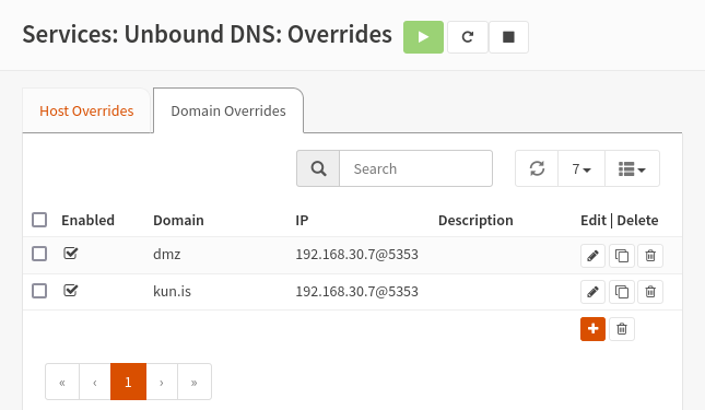 Unbound overides for kun.is and dmz domains.